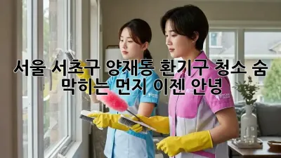 서울 서초구 양재동 환기구 청소: 숨 막히는 먼지, 이젠 안녕!